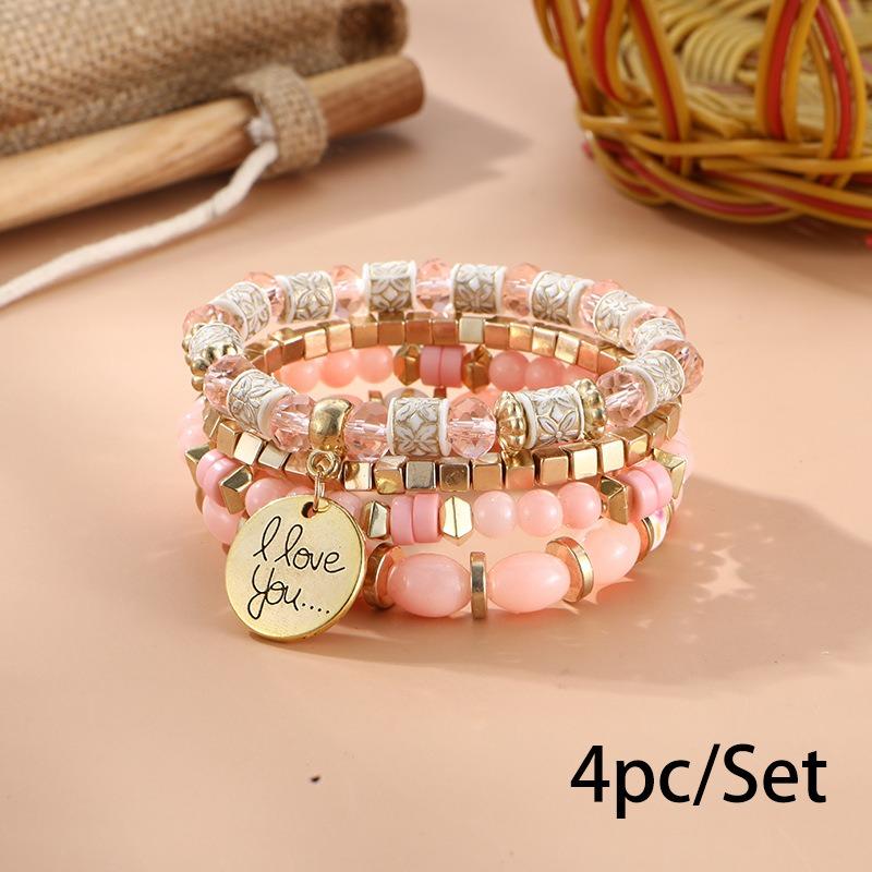 Bohemian bracelet creative tassel multi-layer beaded bracelet