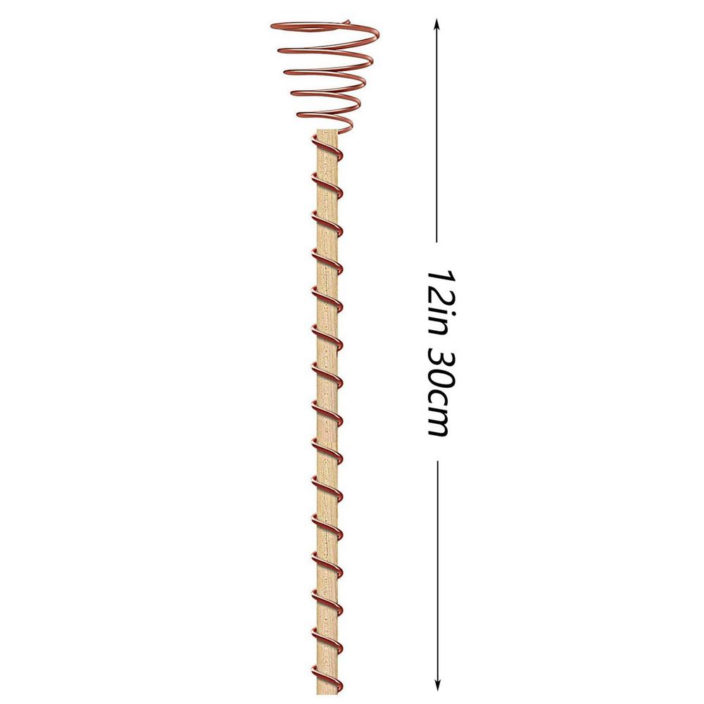 Electroculture Copper Gardening Antenna 6PCS 12Inch Copper Coil Antennas Garden Stakes Long Garden Copper Stakes Copper Coil коричневый