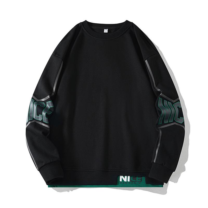 Spring and Autumn Loose Sweater Men Plus Size Round Neck Casual Men's Long Sleeve Sweater