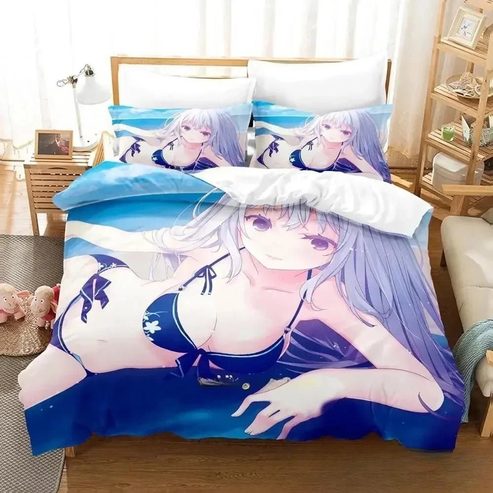 Comforter Oreshura Bedding Set Single Twin Bedding Set Printed With Bed Soft Queen King Size Bedclothes Home