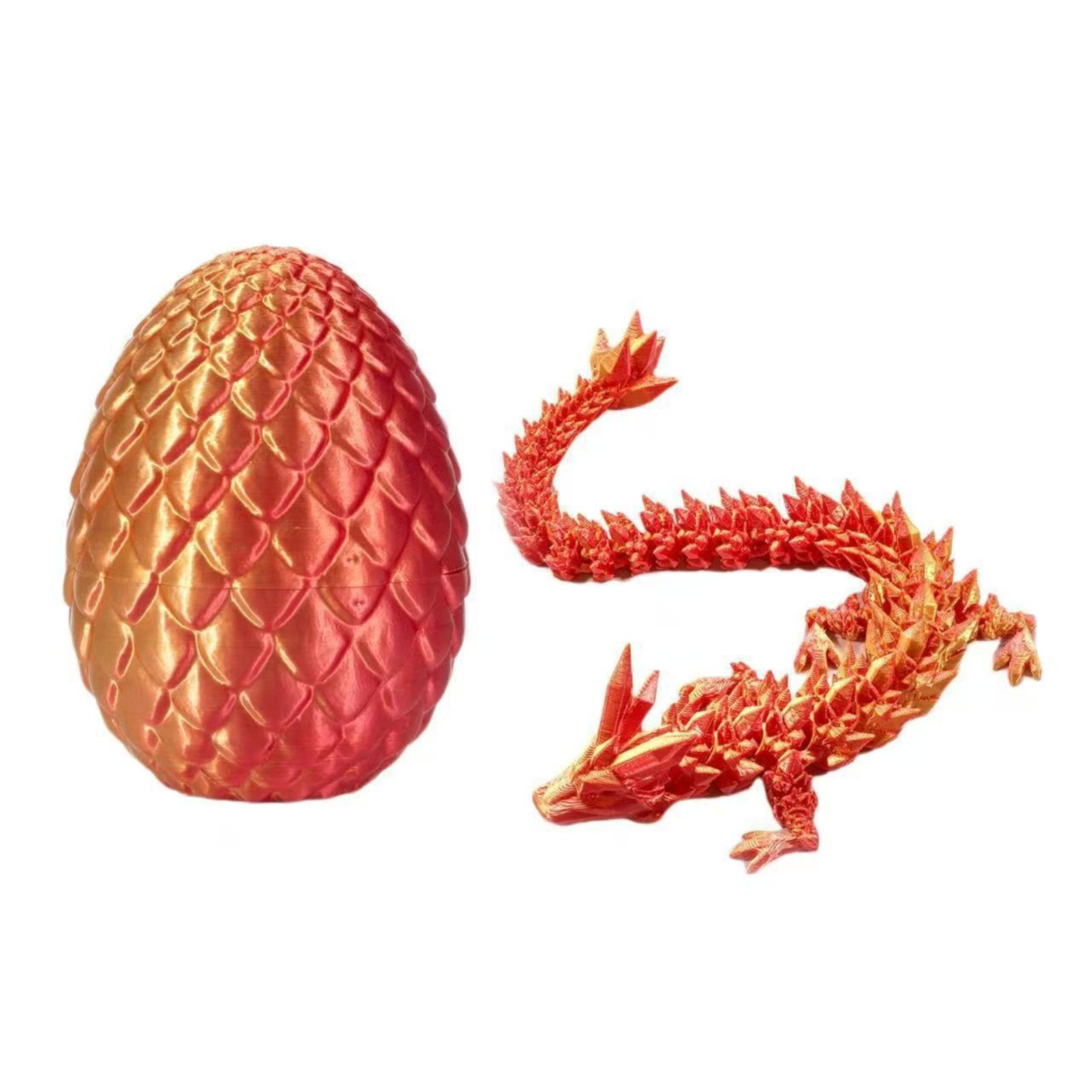 

3D Printed Crystal Dragon Egg Figurine Toy One Size