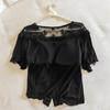 Women's Summer Modal Pajama Set with Chest Pad - Short Sleeve, Lightweight, for Spring and Autumn