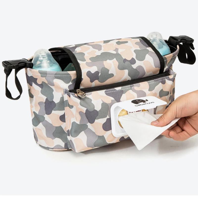 Non-Toxic Baby Stroller Organizer Bag Mummy Diaper Bag Hook Baby Carriage Waterproof Large Capacity Stroller Accessories Travel Nappy