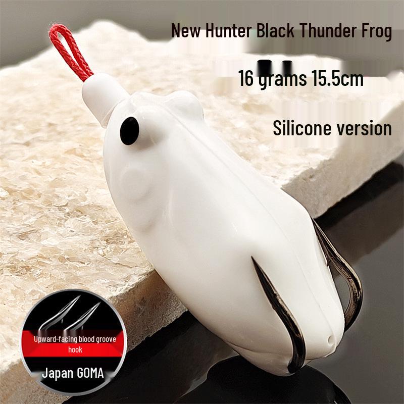 

Приманка Yilu Hunter Black Thunder Frog: 16 г, 55 мм, Силиконовая кожа, Двойные крючки вверх, Идеально для черной рыбы. 16g/55mm