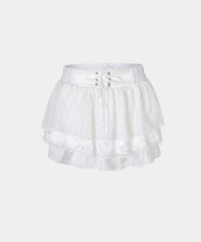 Lupeon Frill Cancan Skirt / Frill Cancan Skirt [White]