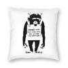 Banksy Monkey Well Be In Charge Square Pillowcase Polyester Linen Velvet Printed Zip Decor Home Cushion Cover Wholesale x