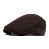 Spring and Autumn Cotton Solid Warm Newsboy Caps Flat Cap Men and Women Painter Beret Hats 178