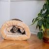 Autumn Winter Warm Pet Bed Soft Plush Cat Sleeping Bag Semi-enclosed Shell Cat Nest Washable Small Medium Pet Nest