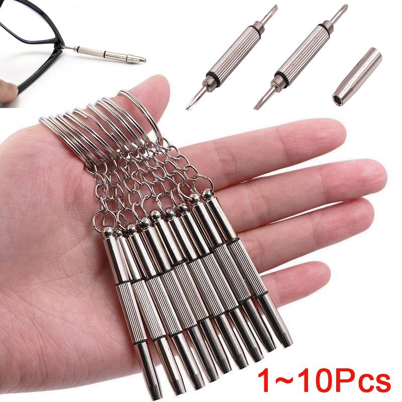 Glasses Screwdriver Eyeglass Screwdriver Watch Repair Kit with Keychain Portable Hand Tools Precision Screwdriver Tools