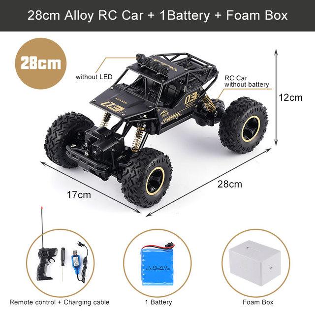 RC Cars Remote Control Car 1:12/16 Off Road Truck Metal Shell LED Headlights Offroad Monster RC Trucks 4WD All Terrain Toys Kids