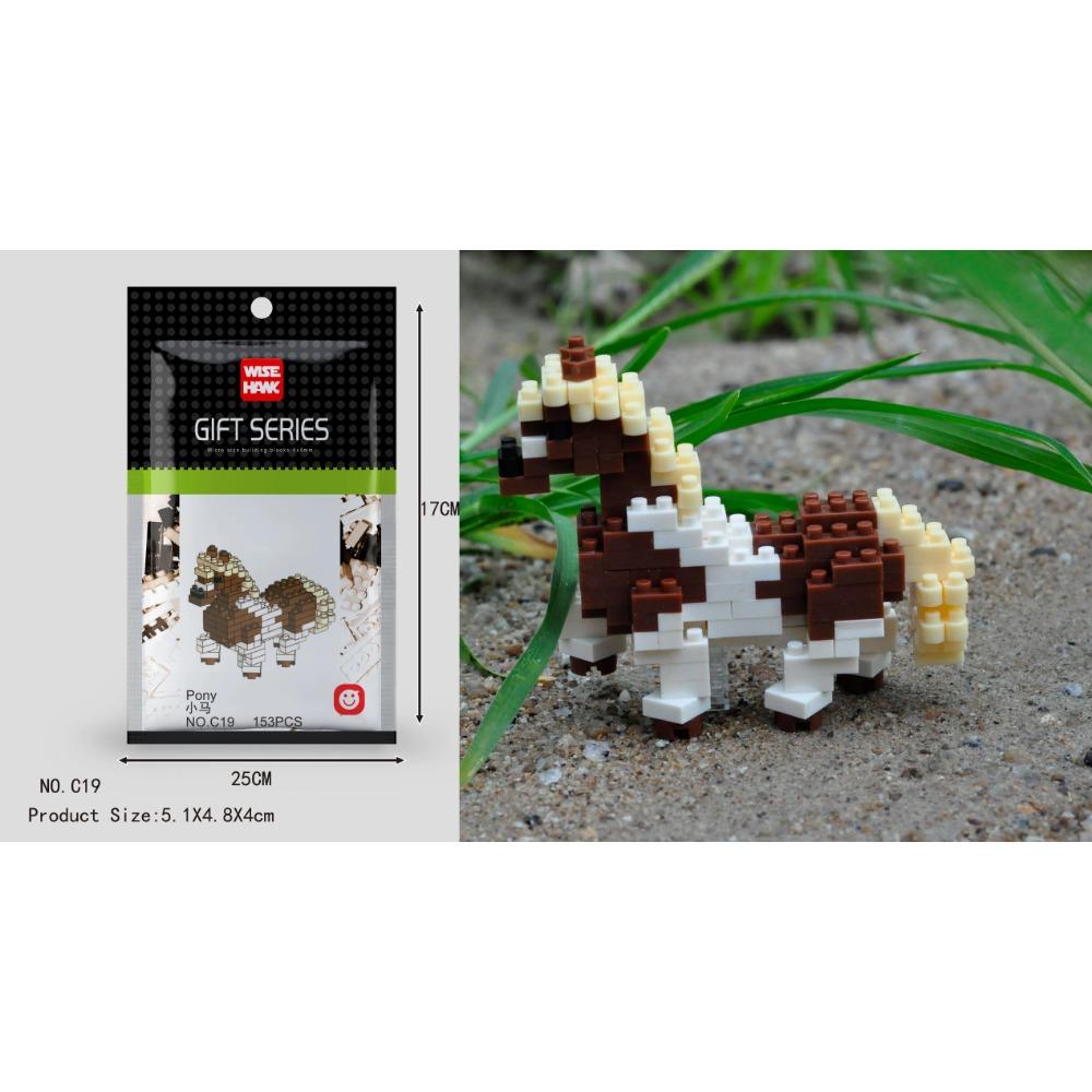 Kids Toy Mini Building Blocks Micro Bricks Eagle Moose Dog Cat Bird Animals 3D Model Bag Gifts Educational Toys For Children