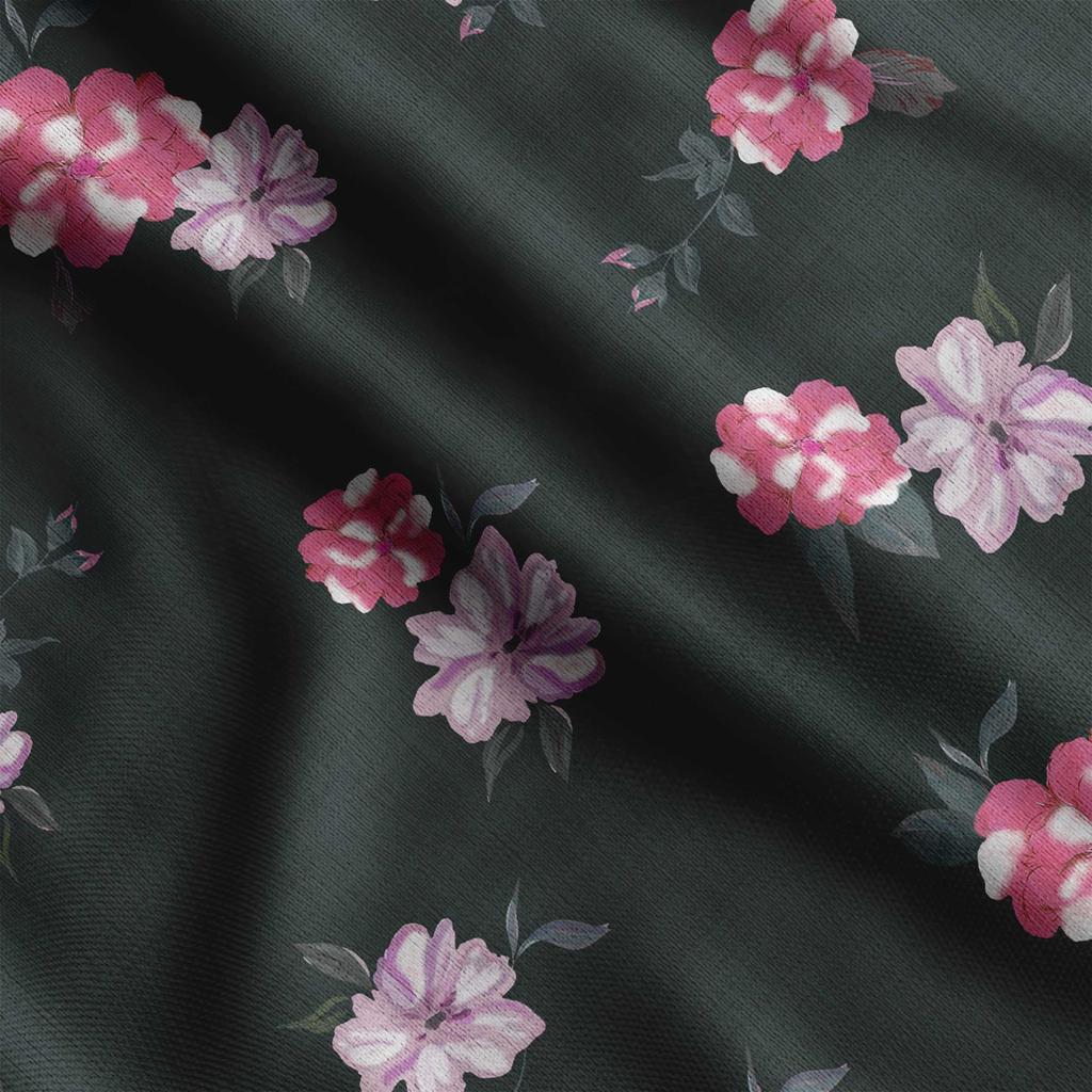 Soimoi Floral Print,  Cotton Cambric, Quilting Fabric Sold by The Yard 42 Inch Wide, Medium Weight Cotton Fabric, Sewing  Supplies,Blue &