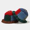 Hand-Crochet Hollow Floral Bucket Hat - Artistic Knit Vacation Hat for Women Breathable & Bohemian Style Crochet Cap