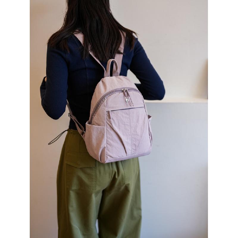 High Quality New Nylon Women Backpack Female Travel Bag Backpacks Schoolbag for Teenage Girls Solid Color Bookbag