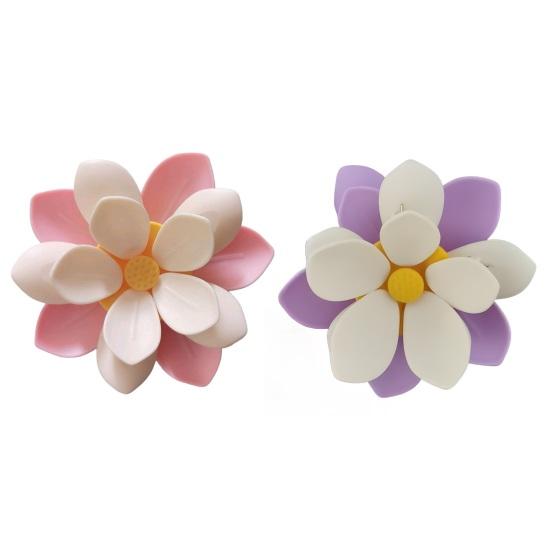 10Pcs/Set Sealing Clamp Easily Open Close Magnetic Absorption Double-Layer Flower Shape Food Bag Sealing Clips