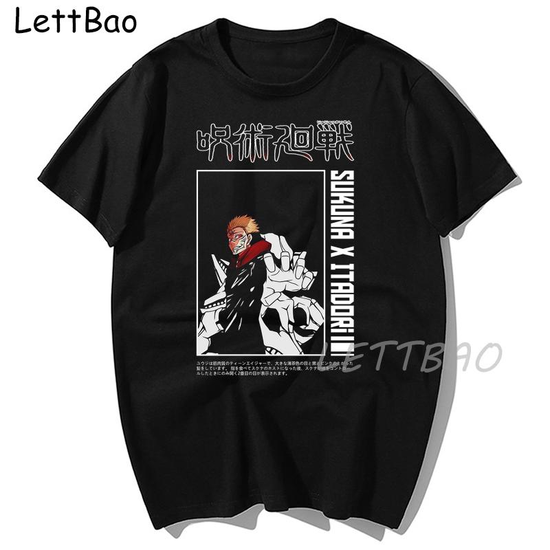 Tops Anime Jujutsu Kaisen Sukuna T Shirt Women Cute Streetwear Harajuku Loose Japanese Tshirt Short Sleeves