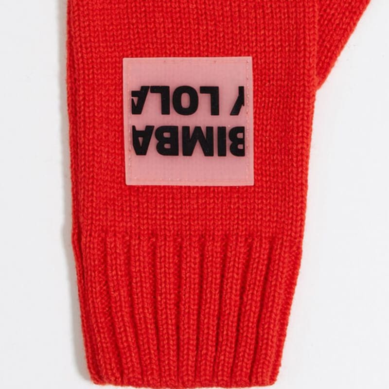 BIMBA Y LOLA [23FW] BIMBA Y LOLA Red Knit Gloves B236AIG005RDB