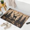 Pastoraler Wald Sikahirsch Druck Badematte Rutschfest Waschbar Küchen-Fußmatte Wohnzimmer Schlafzimmer Heimdeko Teppich 1 Stück