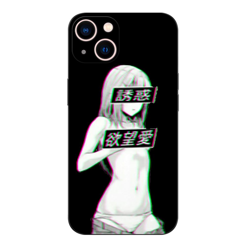 Schwarze TPU-Hülle für Motorola Edge 20 Lite Pro 2021 S Moto E20 E30 E40 E7 4G G 5G Plus Waifu Girl Anime