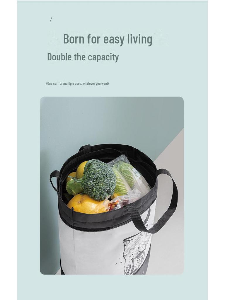 Joey Foldable Shopping Cart: Portable, Large, Thickened Hand-Held Bag with Extra Supermarket Bag