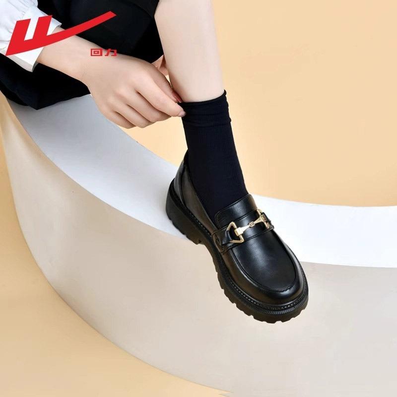 Women's summer new casual versatile black uniform shoes, student one-pedal single shoes