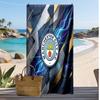 Asciugamano da Spiaggia Stampato Manchester City Asciugamano Morbido ad Asciugatura Rapida Coperta da Spiaggia Rettangolare Grande Portatile per Viaggio Piscina