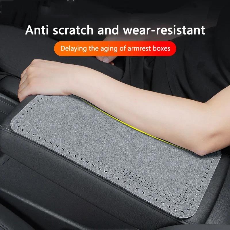 ABCDGB1 Car Armrest Cushion Storage Box Cover Pad Mat For KIA Rio Soul Seltos Forte K5 K3 Niro Sorento Stinger Sportage Accessories