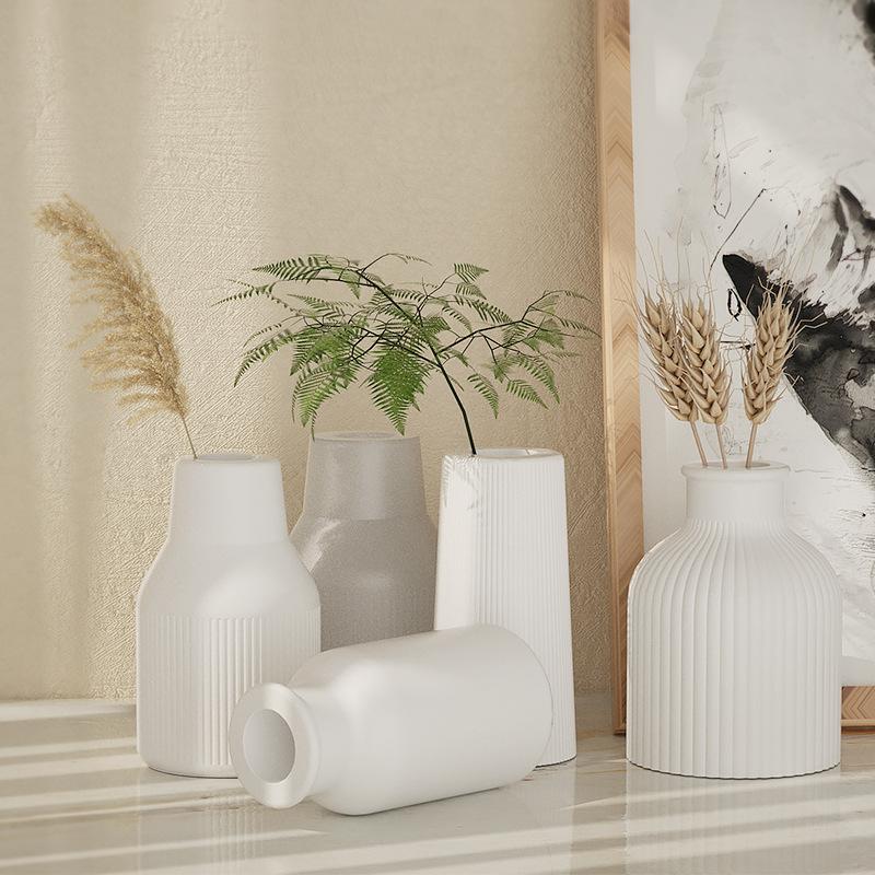 WTEMPO 4PCS 4-Style Vase Ornaments Silicone Molds DIY Gypsum Vase Molds Creative Liquid Gule Resin Molds