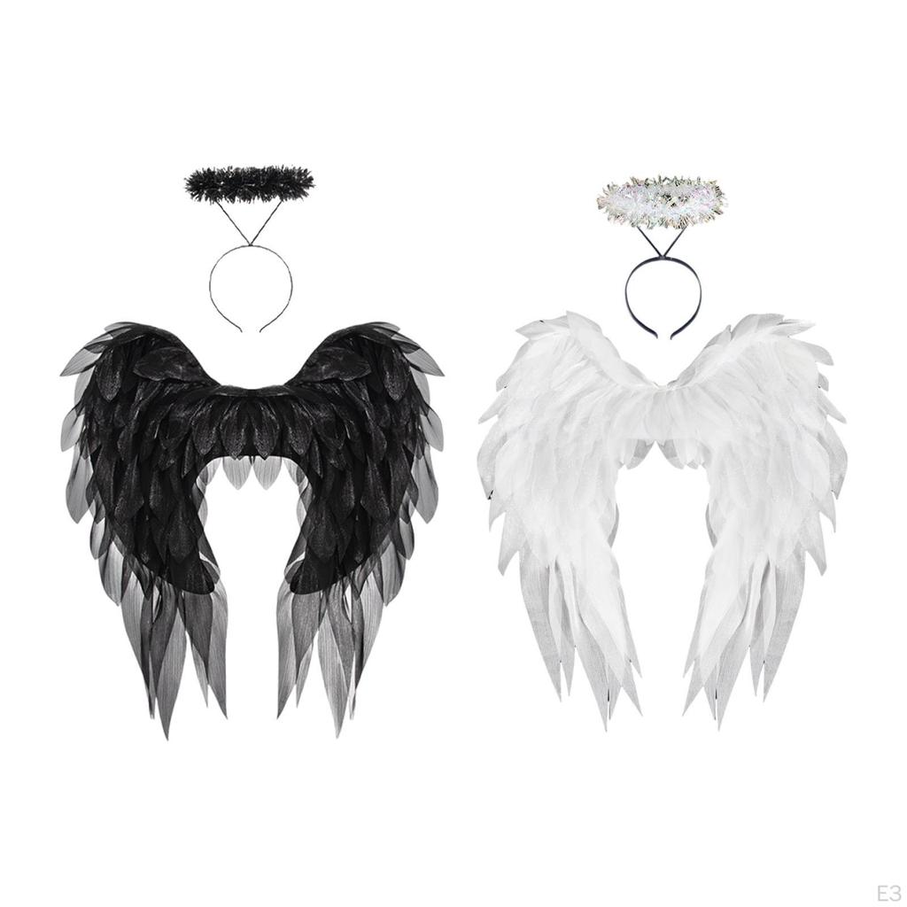 Engelskostüm Flügel und Stirnband Zubehör Halloween Cosplay