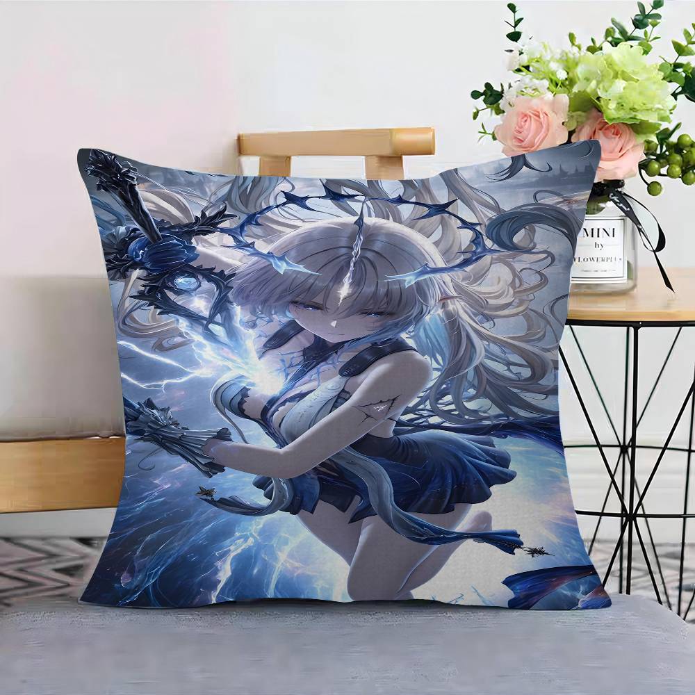 Wuthering Waves Cartethyia Cushion Cover Pillow Cover Decor Pillowcase Printed Cushion Case for Couch