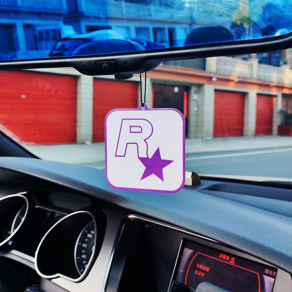 Car Fragrance R Star Pendant Air Freshener Car Rear View Hanging Long-Lasting Aromatherapy Fragrance Tablets Car Deodorization