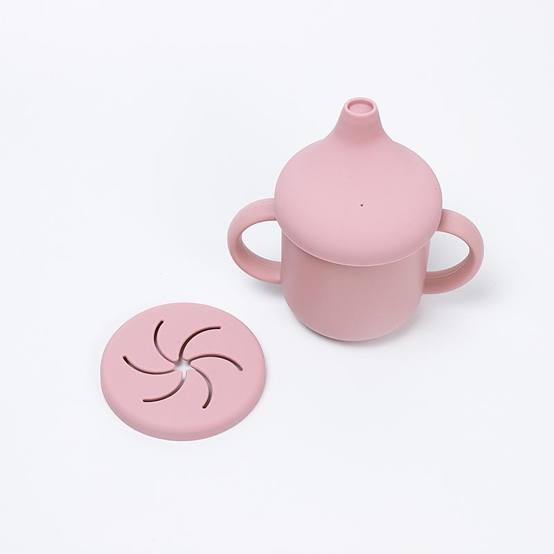 

4 In 1 Silicone Baby Straw Cups With Handles Durable Toddler Kids Training Snack Sippy Cup 200-400ml