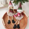 Snowman and Santa Plush Christmas Tree Ornaments