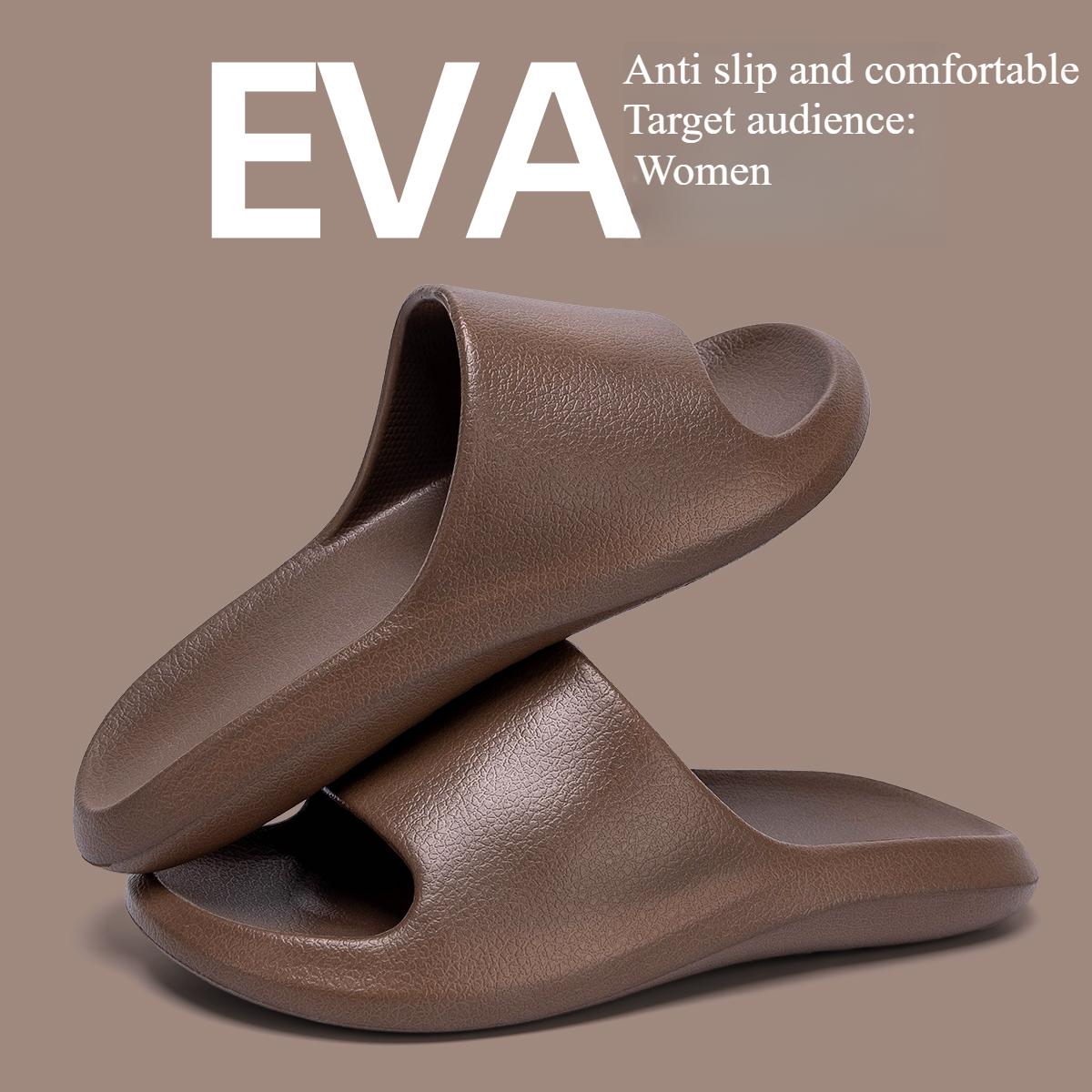 

Мужские летние тапочки на толстой подошве, для дома, ванной, душа, противоскользящие, прохладные тапочки для женщин 36-37 коричневый