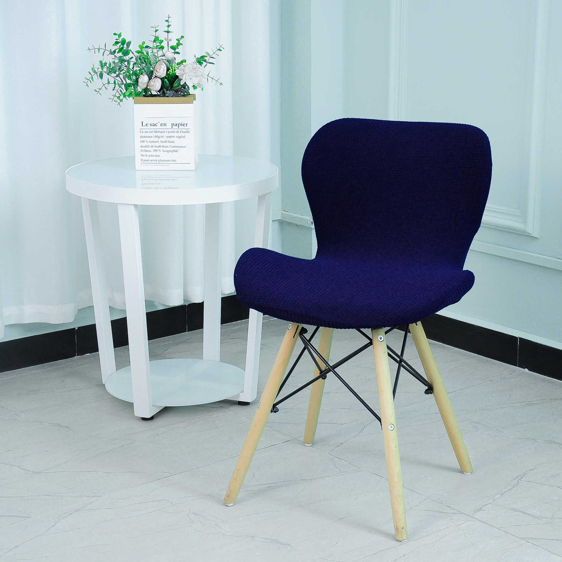 

Чехол для стула с бабочкой из ткани кукурузного бархата для дома и отеля и ресторана 30*35*30 cm