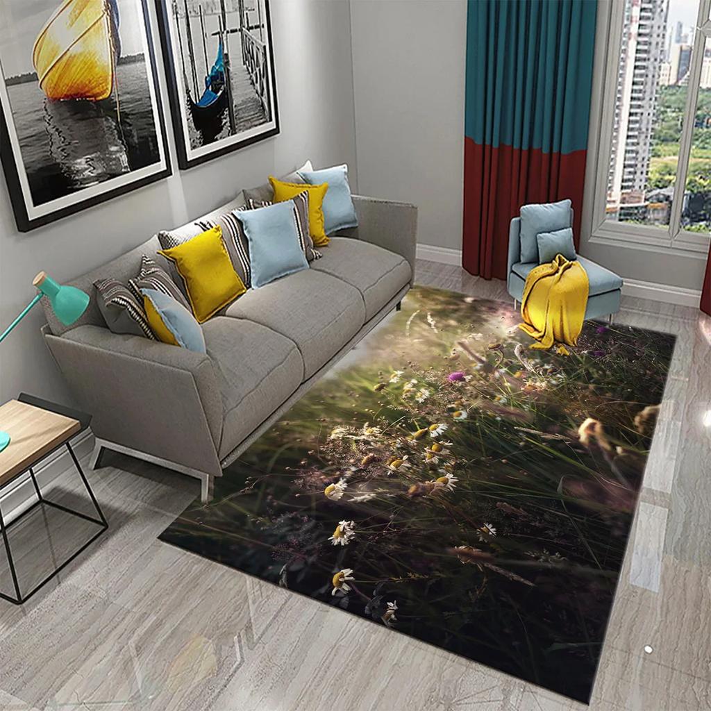 3D Natur-Thema Teppich Eingangstür Fußmatte Wald Insekt Pflanze Rutschfeste Fußmatte Wohnzimmer Schlafzimmer Badezimmer Heimdekoration