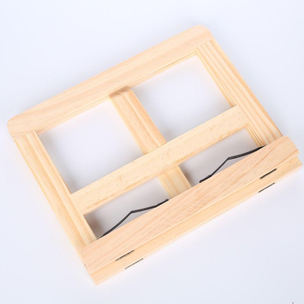 Sturdy Wood Bookends Stand Adjustable Reading Stand Bookrest Recipe Cookbook Holder  School Office