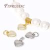 2 Sizes Rhodium Metal Pendants 18K Gold Plated Heart Jewelry Pendants For DIY Earrings/Necklace Making,Women's Accessories