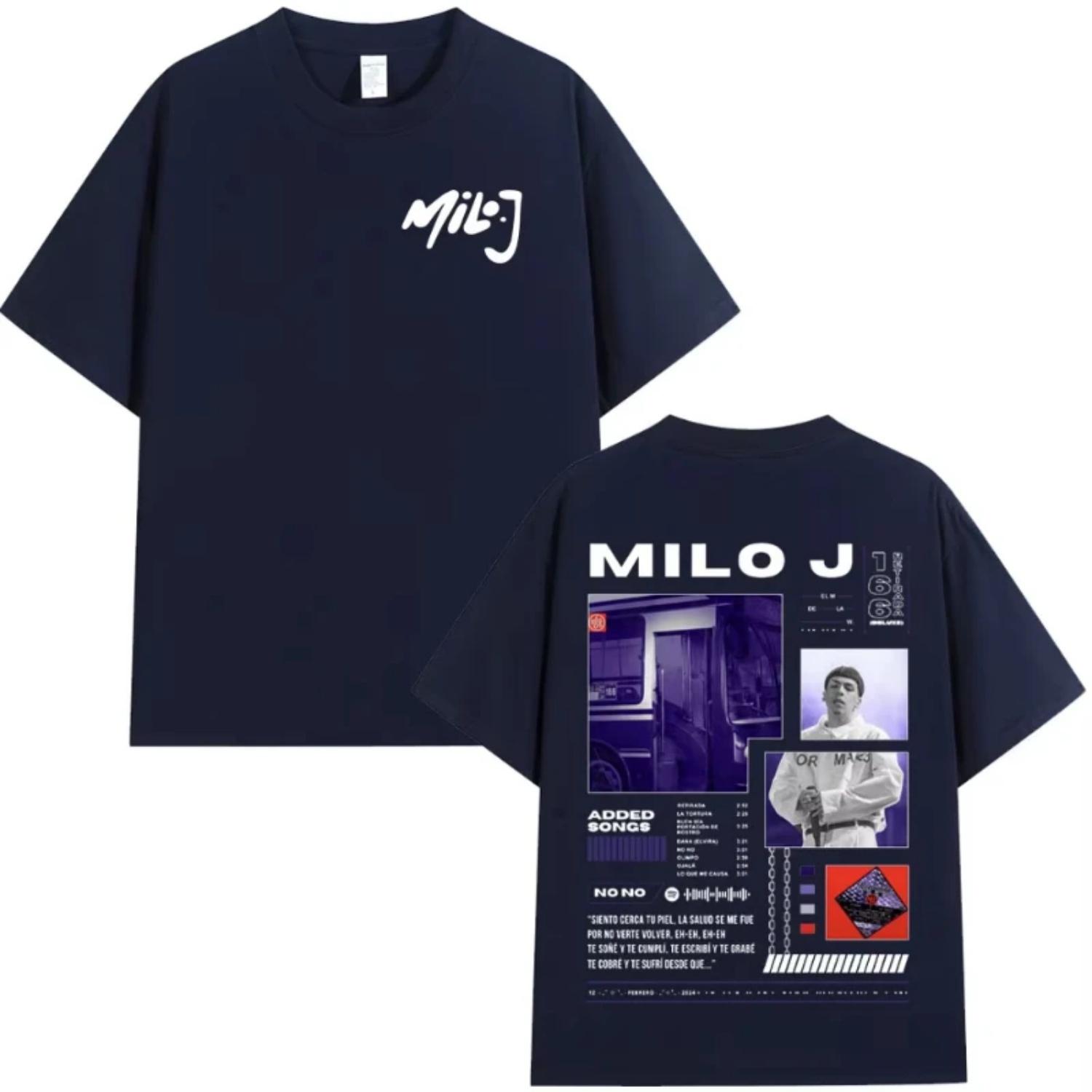 

Rapper Milo J 166 Album T Shirt Men Women Fashion Hip Hop T-shirt Cotton Casual Oversized Short Sleeve T-shirts Streetwear S чёрный