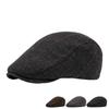 Tweedmütze Herren Herbst und Winter warm Schirmmütze Farbe kariert Baskenmütze Britischer Stil Mode Schiebermütze
