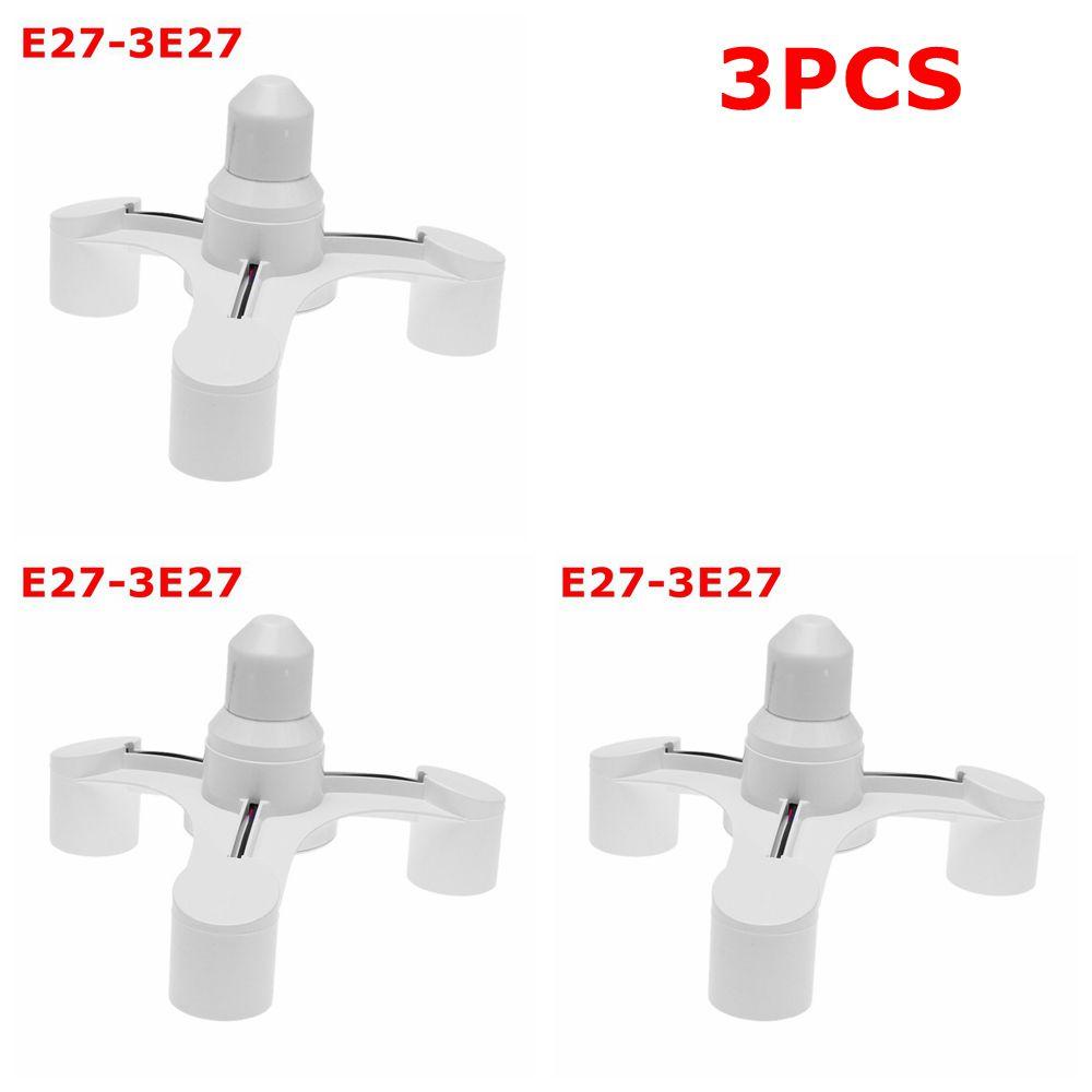 E27 LED Base Bulb Base E27 Socket E27 to 2/3/4/5/6 Bulb Head Light Socket Adapter Splitter Converter Screw Induction Lamp Holder