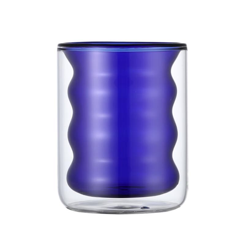 Kreativer farbiger Doppelwand-Glasbecher