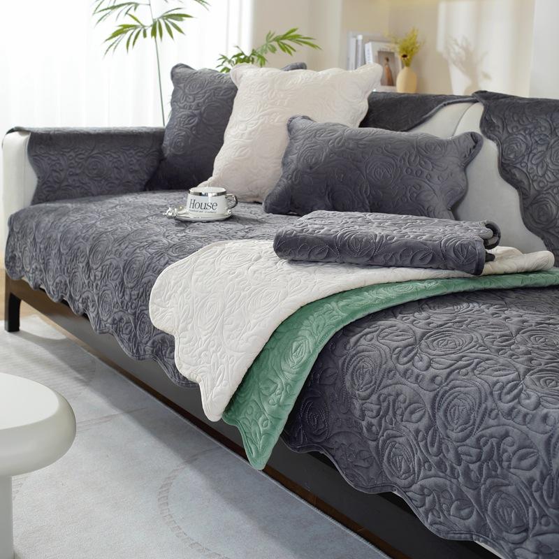 

Простая зимняя подушка для дивана, зимняя голландская бархатная короткая плюшевая подушка, чехол для полотенца, нескользящий утолщенный чехол для дивана 70*70cm