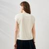 Women's Mulberry Silk Blend Round Neck Short Sleeve Knit Top