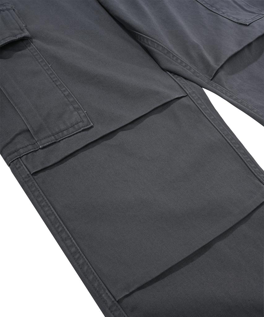 Abilegseu Basic Washed Chino Cargo Pants / 7832910002 Gray