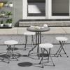 Set Of Four Folding Carry Stools White