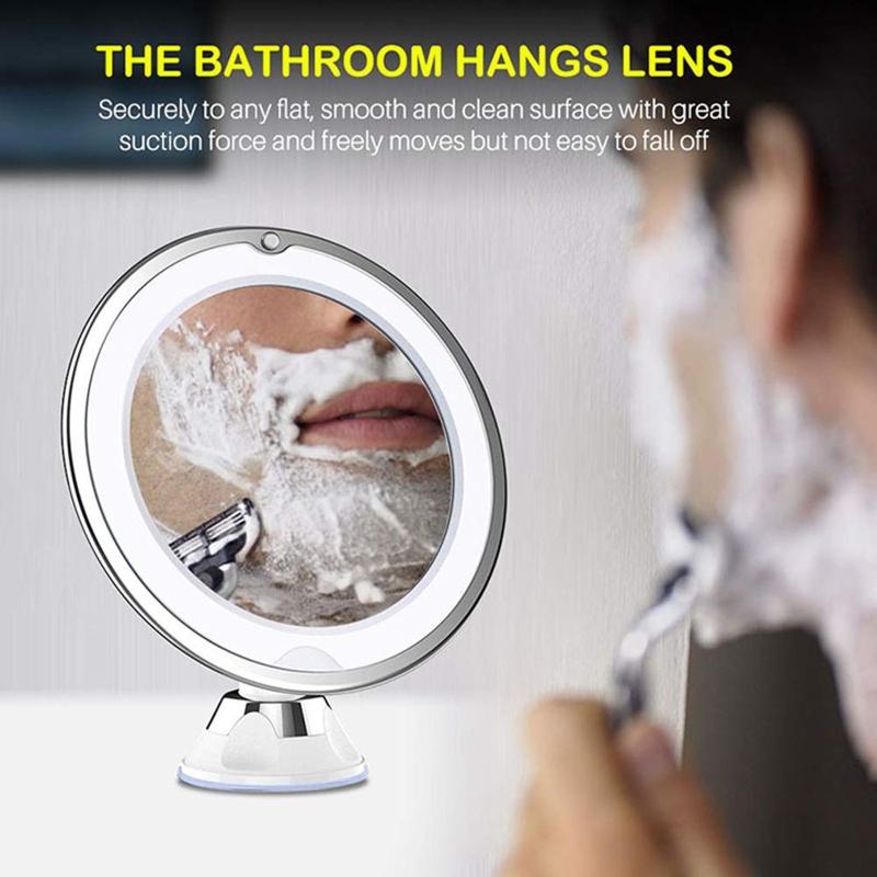 Flexible Led Lighted Vanity Mirror Portable Dressing Table Cosmetic Mirrors
