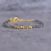 Natural Labradorite Faceted Bead Bracelet Silver Beaded Gemstone Bracelet Sterling Silver Handmade Bracelet Unique Beaded Jewelry for Her