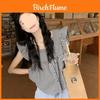 Urban Style Girl Shirt With Polyester Fabric And Loose Fit For Summer Wear