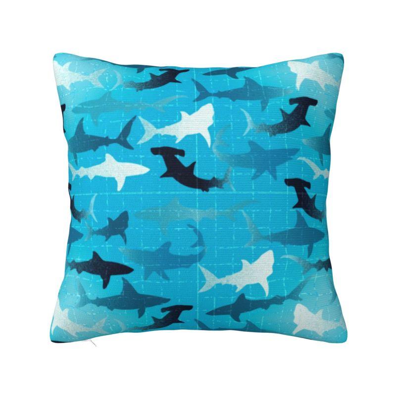 Fashion Ocean Animal Shark Cushion Covers xcm Polyester Pillow Case Sofa Chair Square Pillowcase Decoration